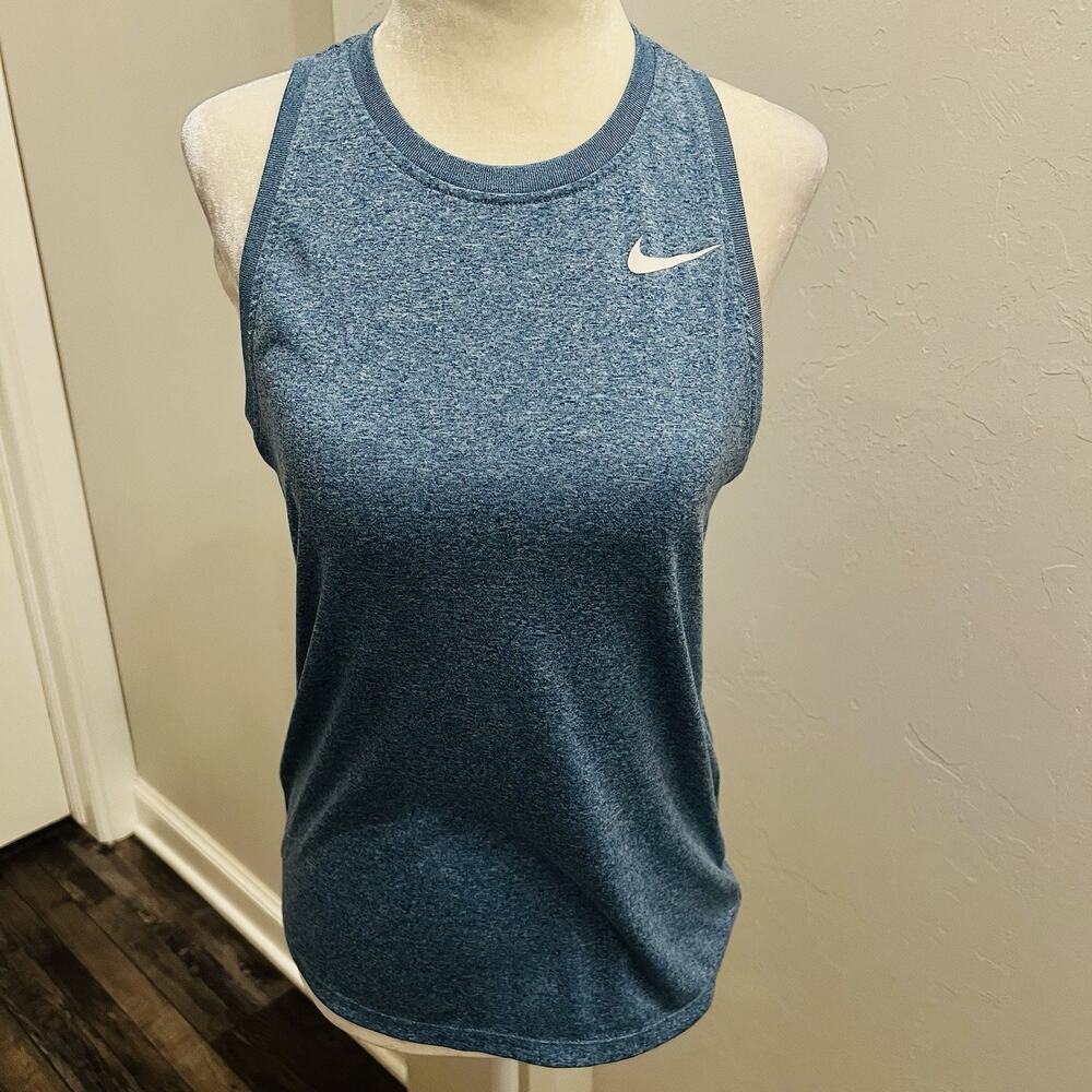 Nike Dri-Fit Running Tank Women’s Size Small Heather Blue (A0132)